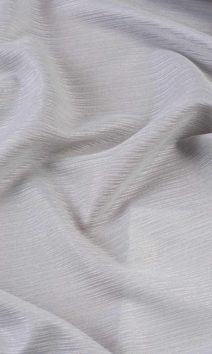 Striped Sheer Fabric By the Yard for Curtains & Drapes (Pale Gray)