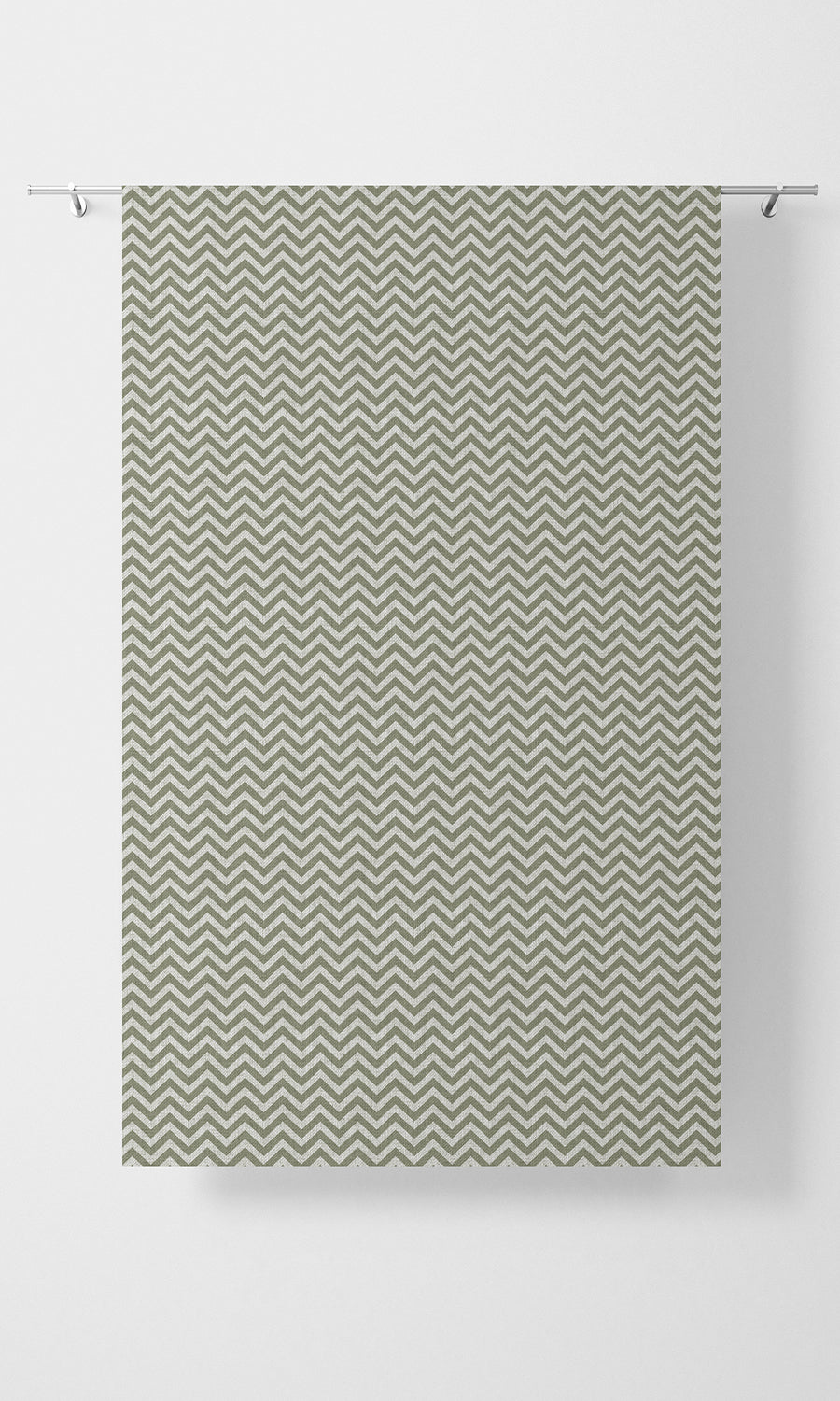 Modern Chevron Print Home Textile Fabric Material By the Metre (Green/ White)