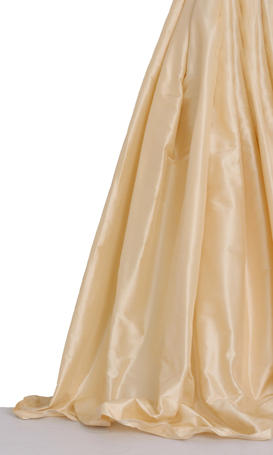 Shantung Silk Window Treatments Fabric Sample (Warm Ivory)