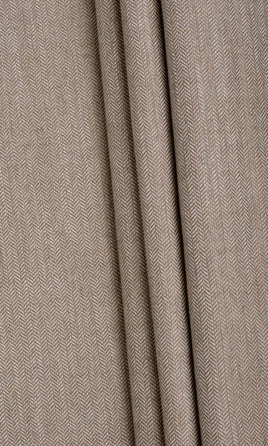 Herringbone Textured Fabric Material By the Yard (Brown)