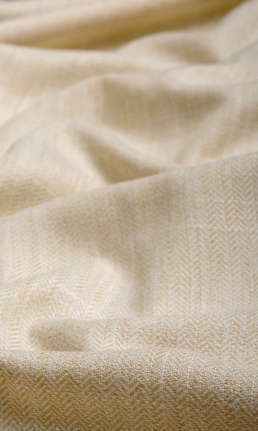 Herringbone Textured Fabric Sample for Curtains & Drapes (Ivory Beige)