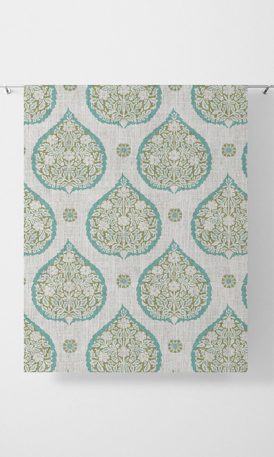 Paisley Home Décor Fabric By the Yard (Blue/ Green)