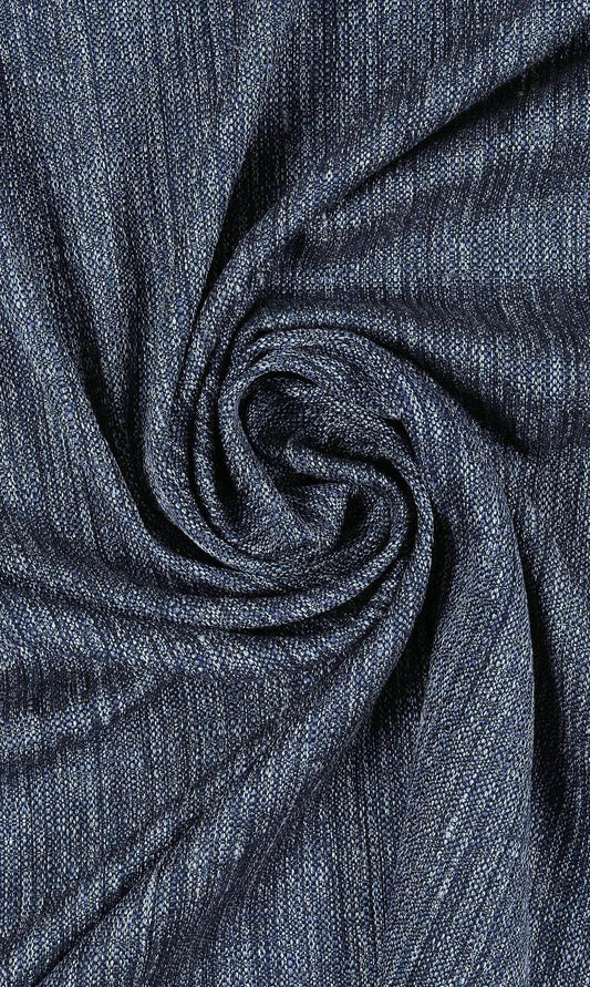 Textured Home Décor Fabric By the Yard (Navy Blue)