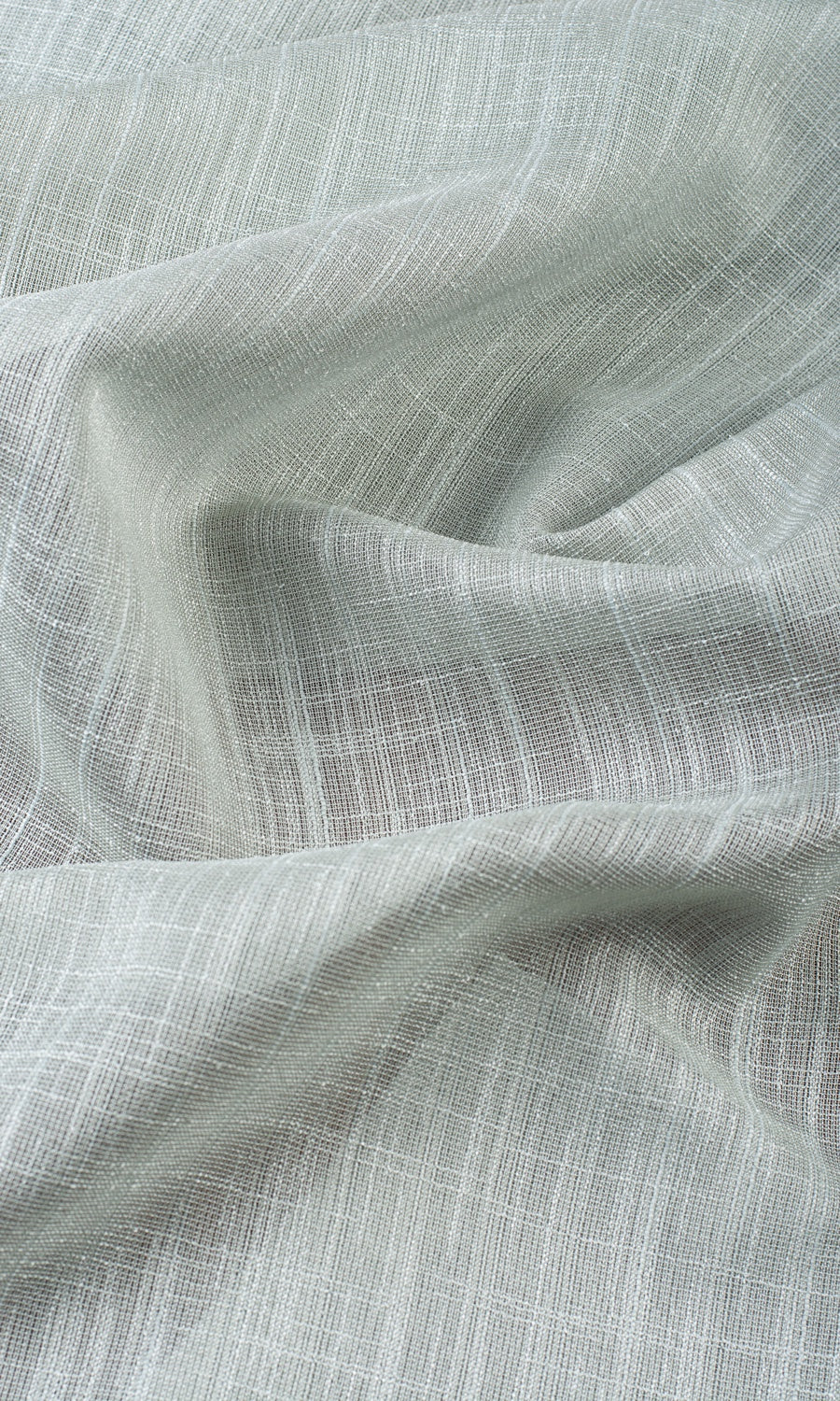 Textured Sheer Fabric Sample for Curtains & Drapes (Ice Grey-Blue)