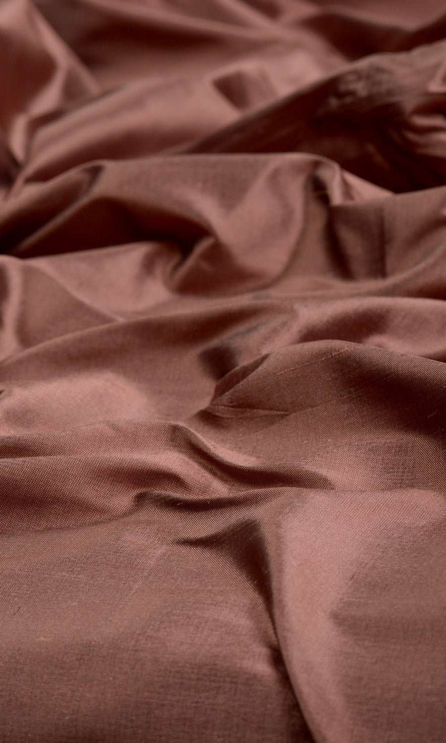 Shantung Silk Home Textile Fabric Material By the Yard (Cognac Red/ Brown)