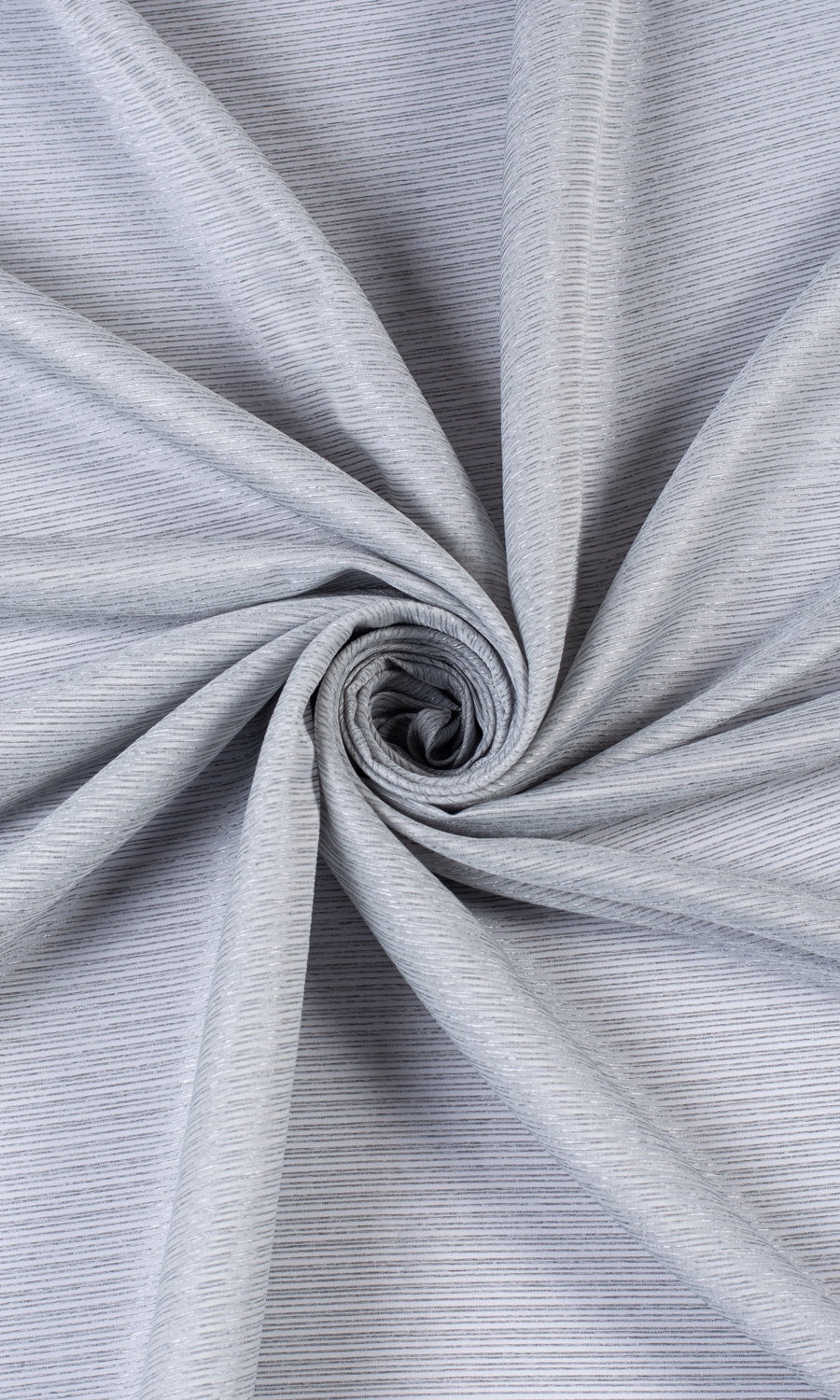 Striped Sheer Fabric Material By the Yard (Silver Grey)