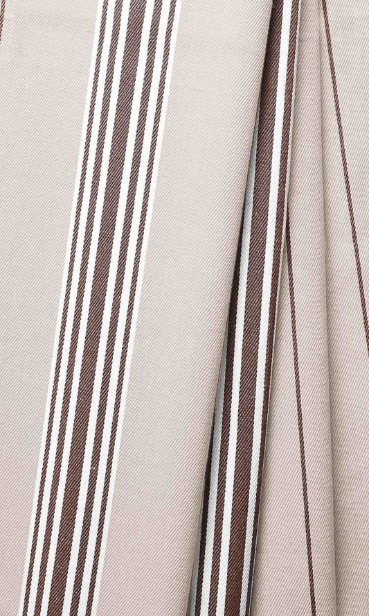 Cotton Home Décor Fabric By the Yard (Brown/ Beige)