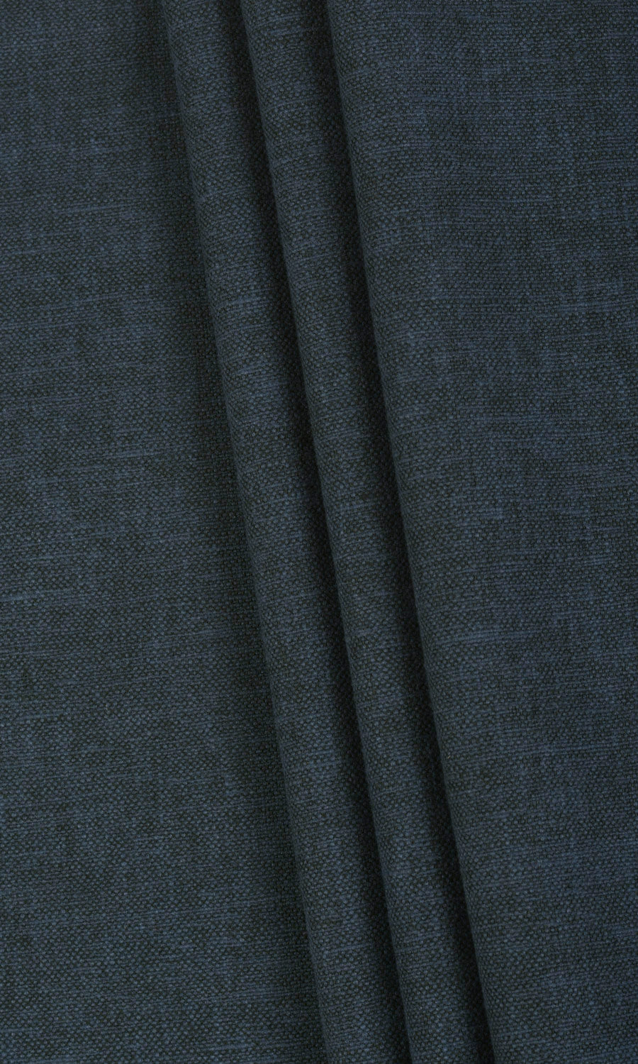 Linen-Blend Fabric Sample for Curtains & Drapes (Deep Teal Blue)