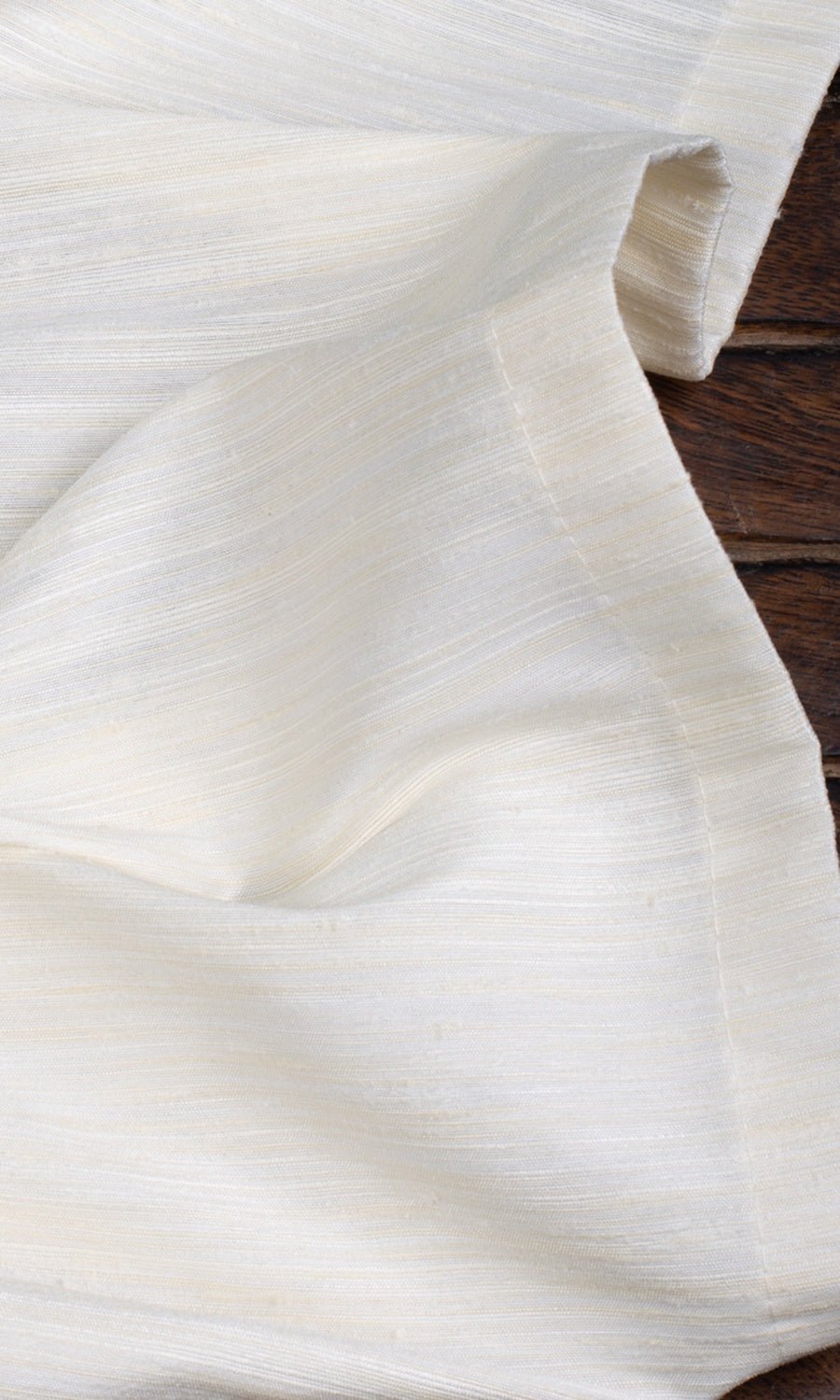 Textured Window Treatments Fabric By the Yard (Warm Ivory)