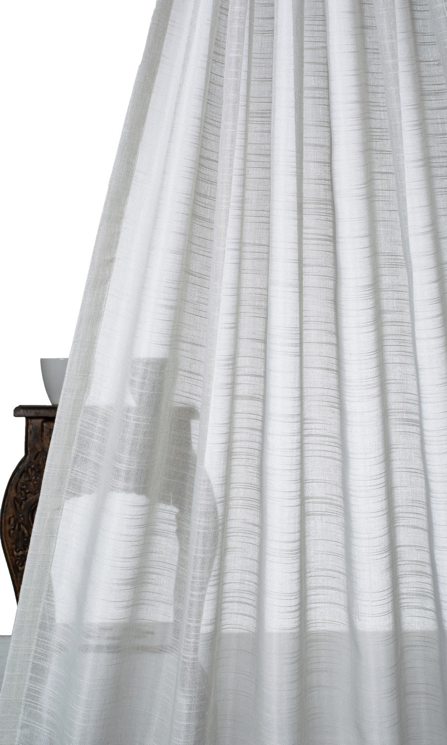 Plain Sheer Home Textile Fabric Material By the Yard (Light Gray)