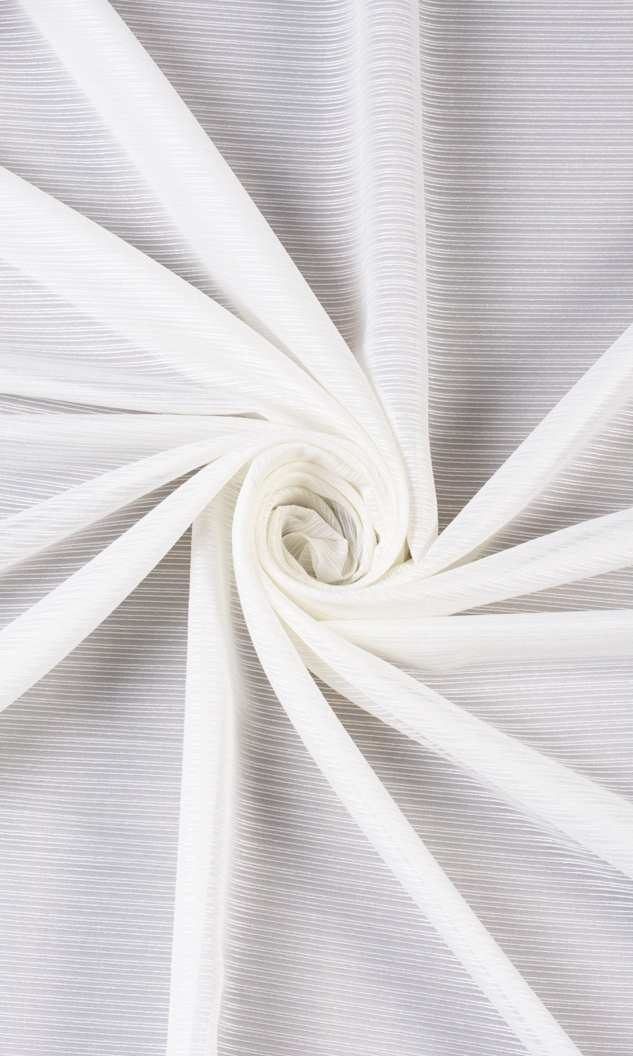 Striped Sheer Window Treatments Fabric By the Yard (Chiffon White)