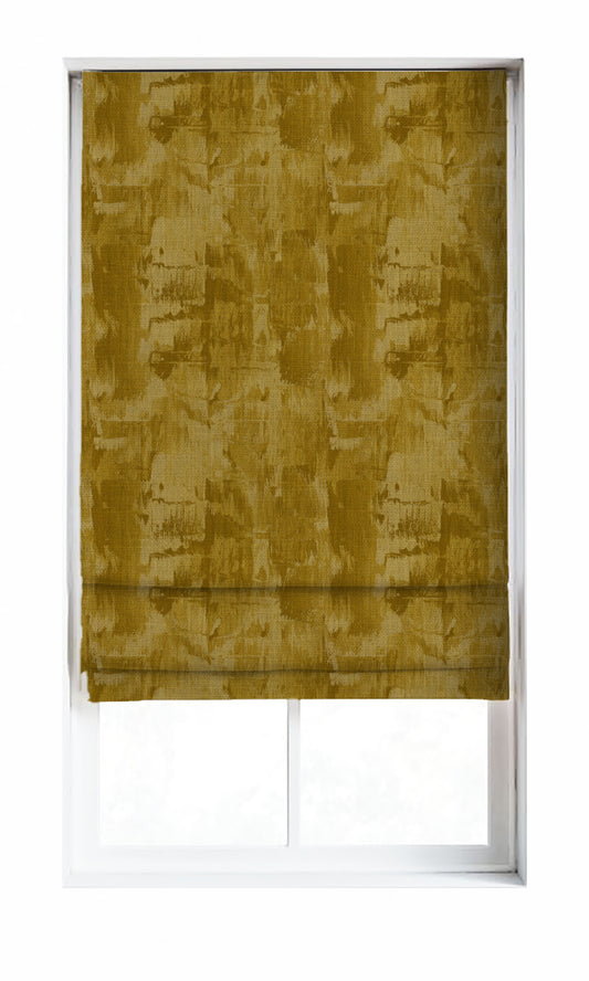 Modern Striped Home Décor Fabric Sample (Yellow/ Brown/ Green)