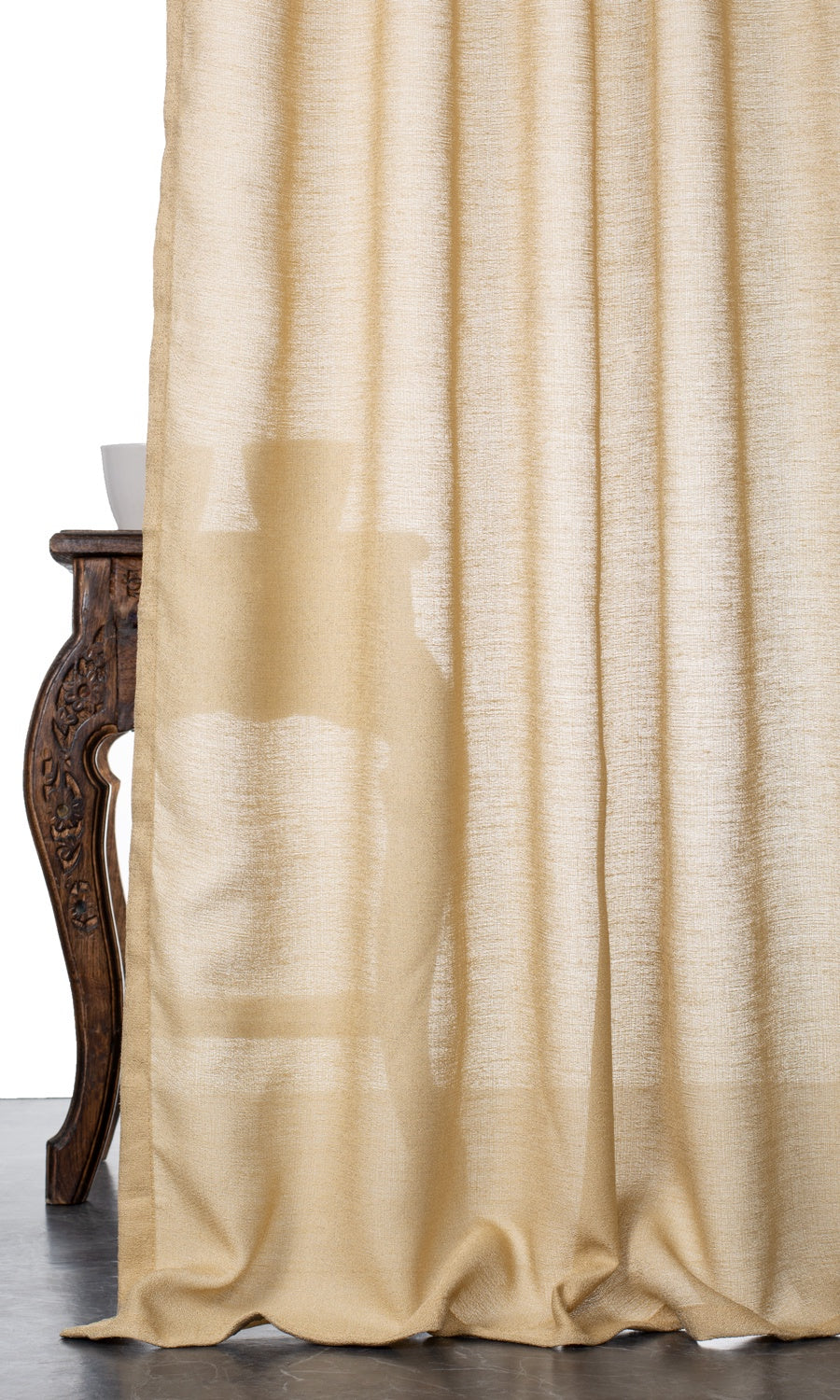 Sheer Home Décor Fabric By the Yard (Macaroon Beige/ Warm Yellow)
