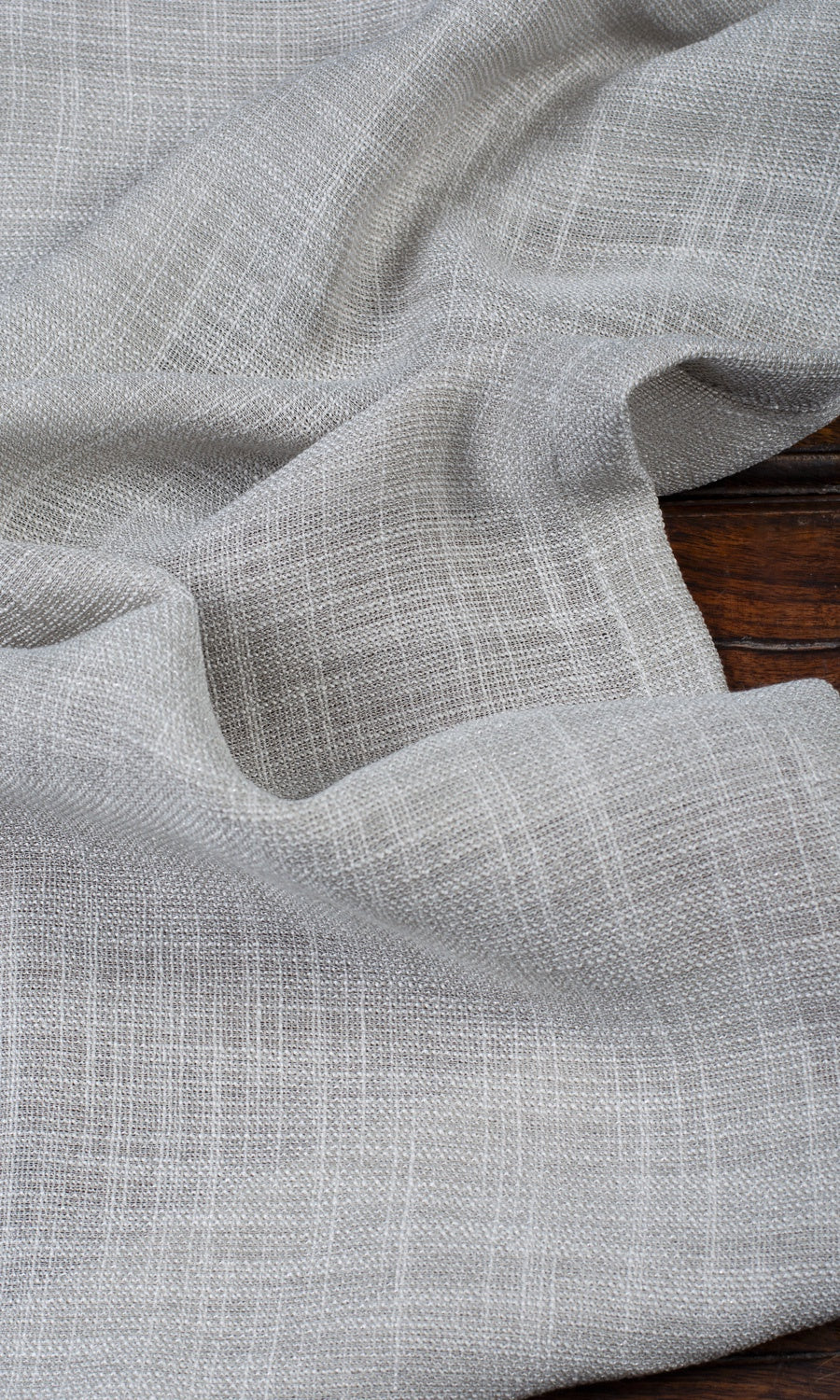 Textured Sheer Window Treatments Fabric By the Yard (Smoke Gray)