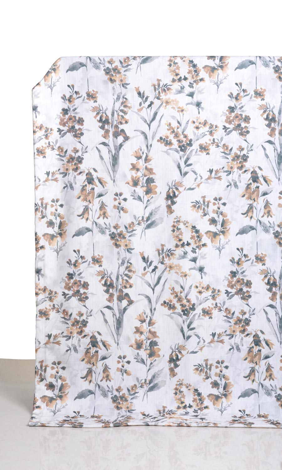 Floral Print Window Treatments Fabric Sample (Beige/ Brown)