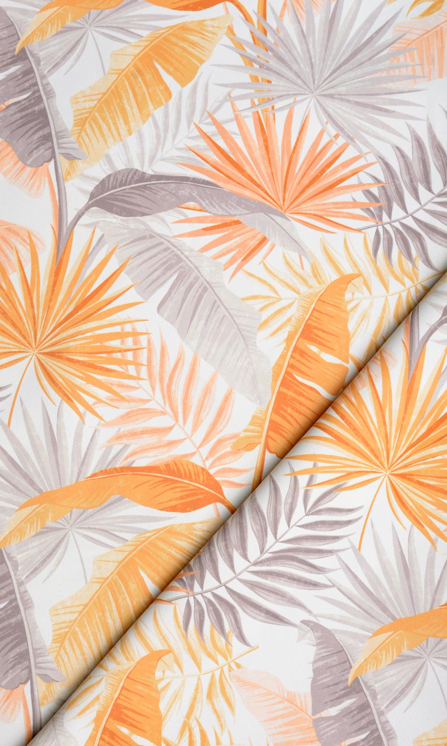 Botanical Floral Home Textile Fabric Material By the Yard (Yellow/ Orange)