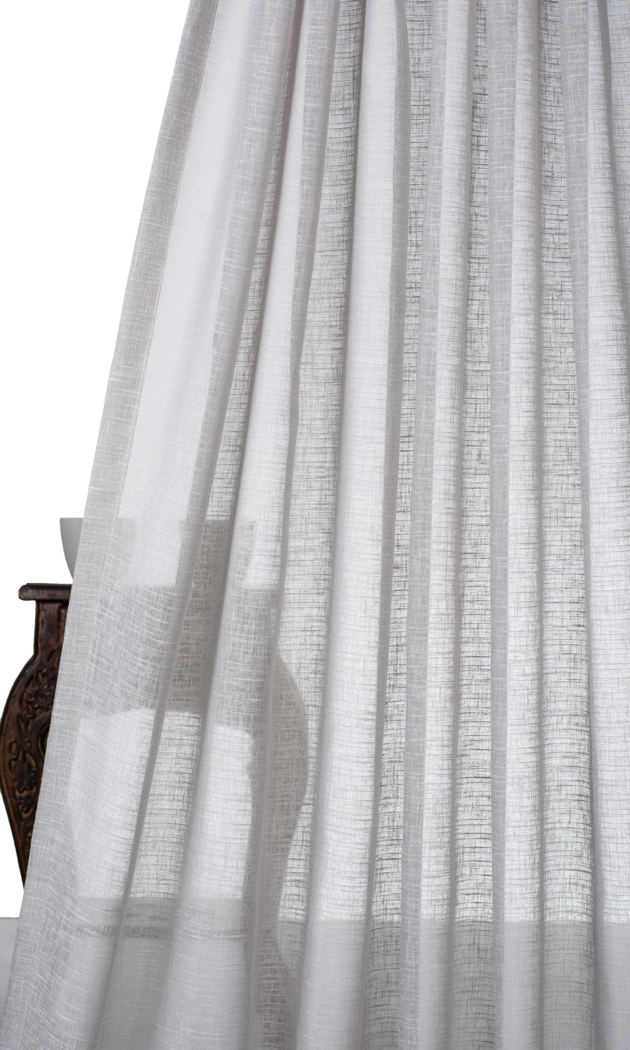 Plain Sheer Window Treatments Fabric By the Yard (Silvery-Gray)