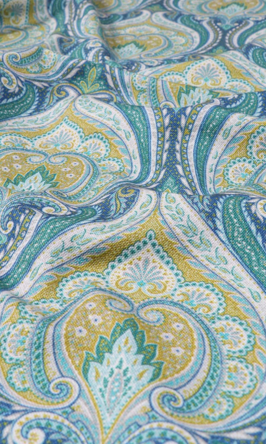 Floral Damask Home Textile Fabric Material By the Yard (Blue/ Green)