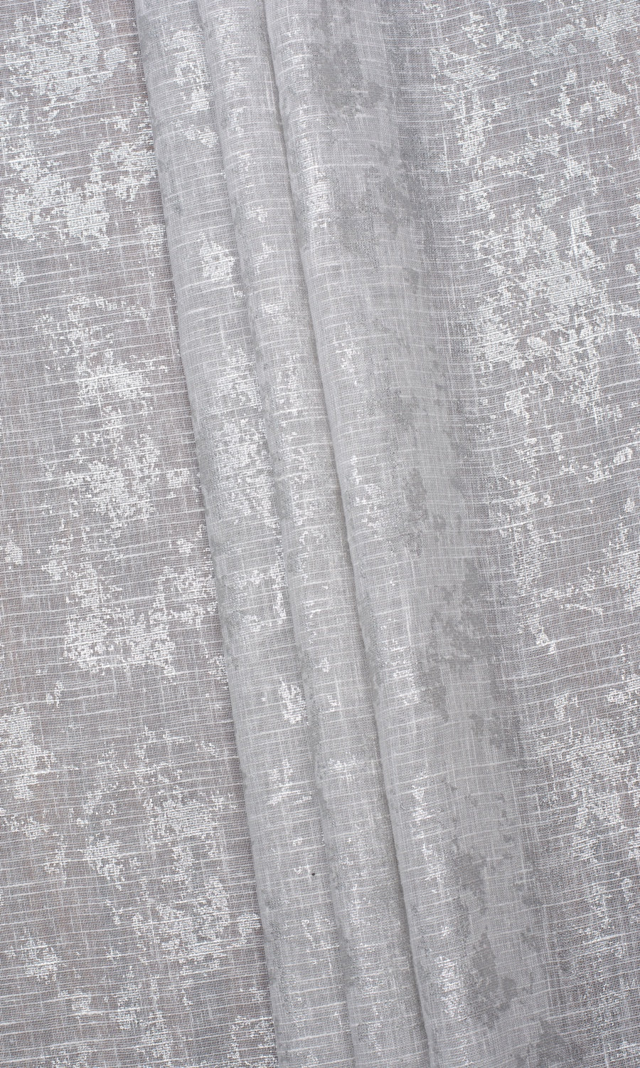 Semi-Sheer Fabric Material By the Yard (Gray/ Silver)