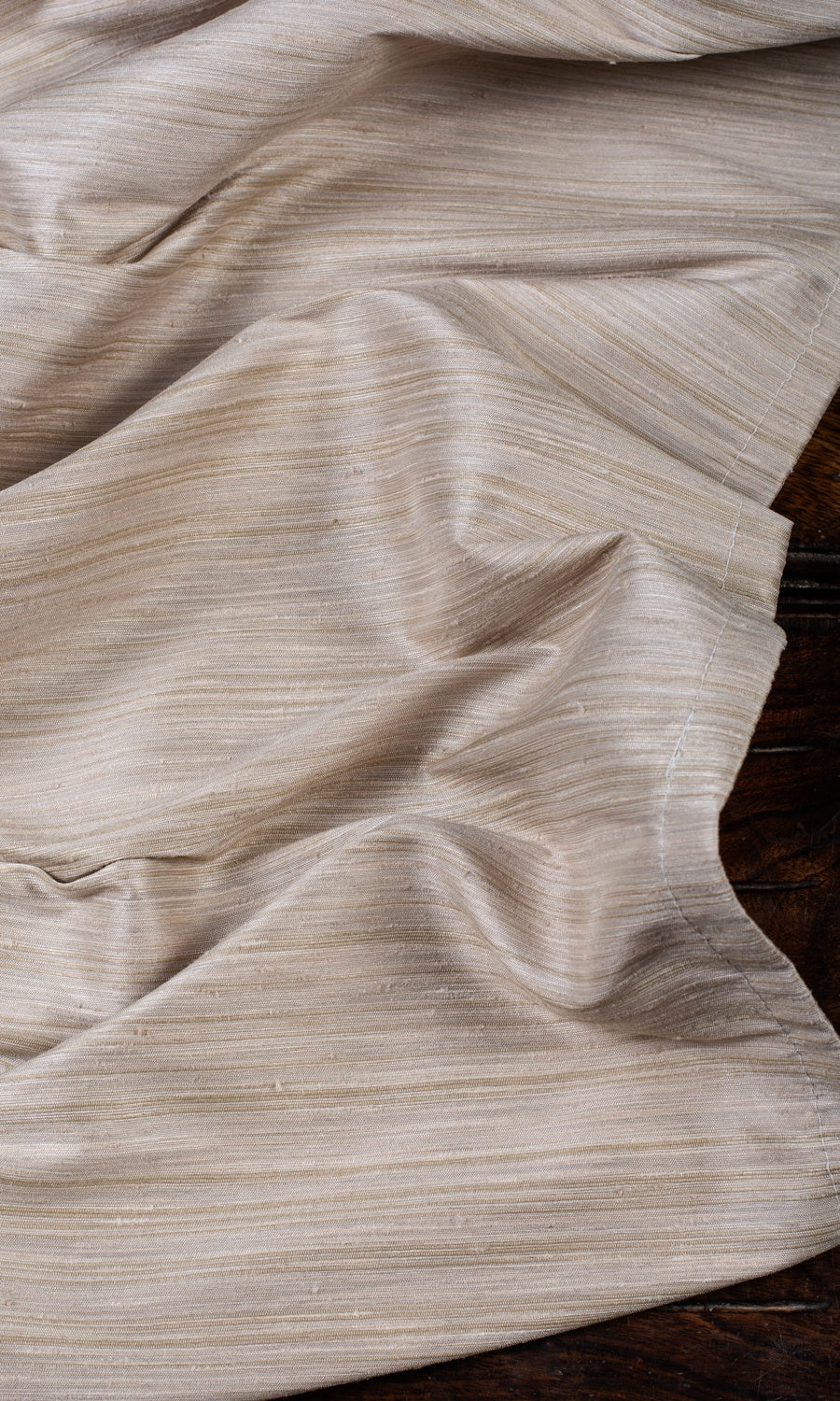 Textured Fabric By the Yard for Curtains & Drapes (Oatmeal Beige/ Warm Ivory)