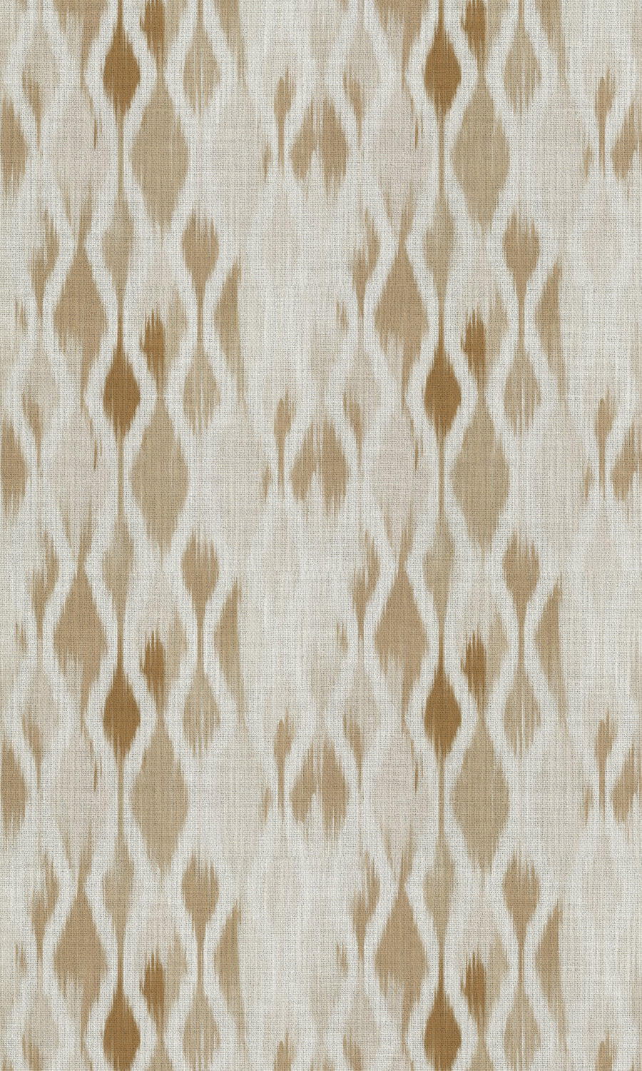 Ikat-Style Free Fabric Material Sample (Eggshell White/ Pale Brown)