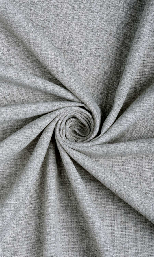 Plain Linen Texture Home Décor Fabric By the Yard (Steel Grey)