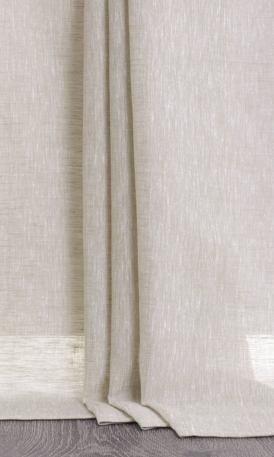Linen Sheer Window Treatments Fabric Sample (Creamy Beige)