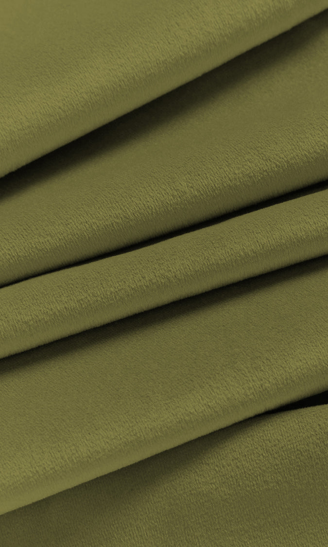 Velvet Home Décor Fabric By the Yard (Green)