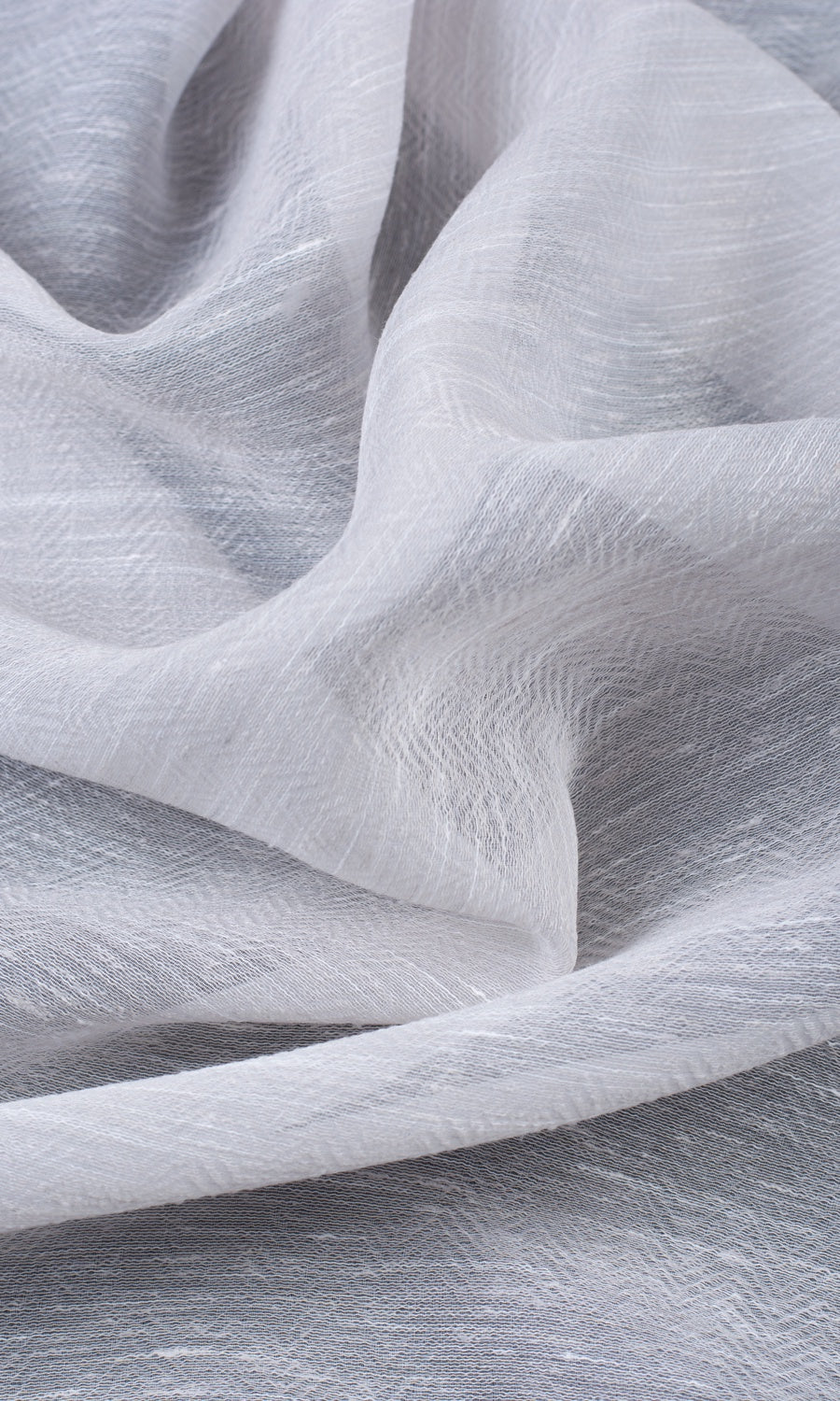 Textured Sheer Home Décor Fabric By the Yard (Fog Gray/ White)