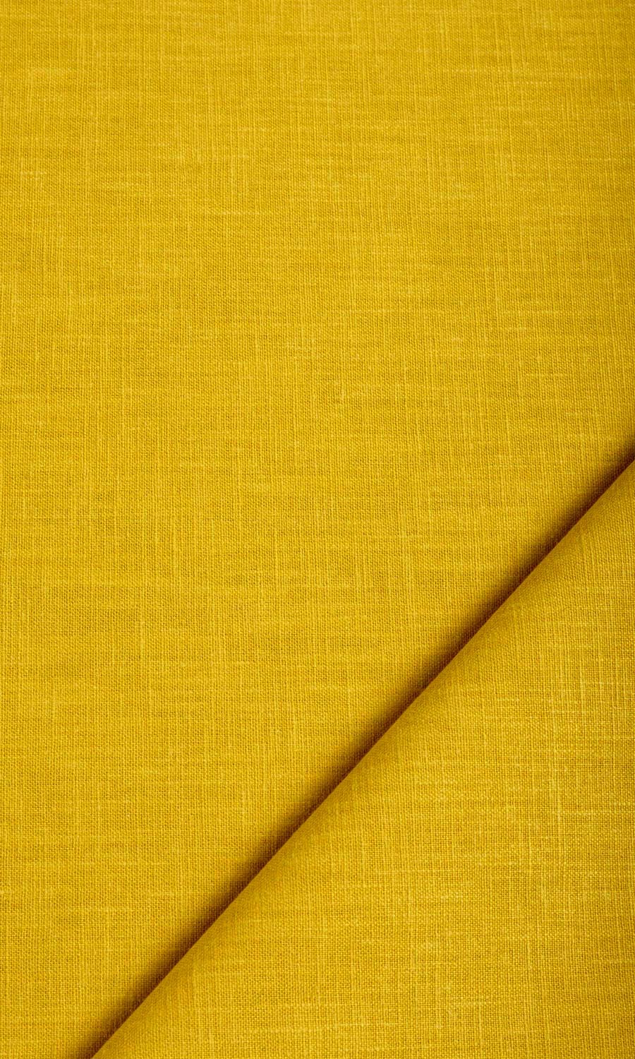 Poly-Cotton Blend Window Treatments Fabric Sample (Yellow)