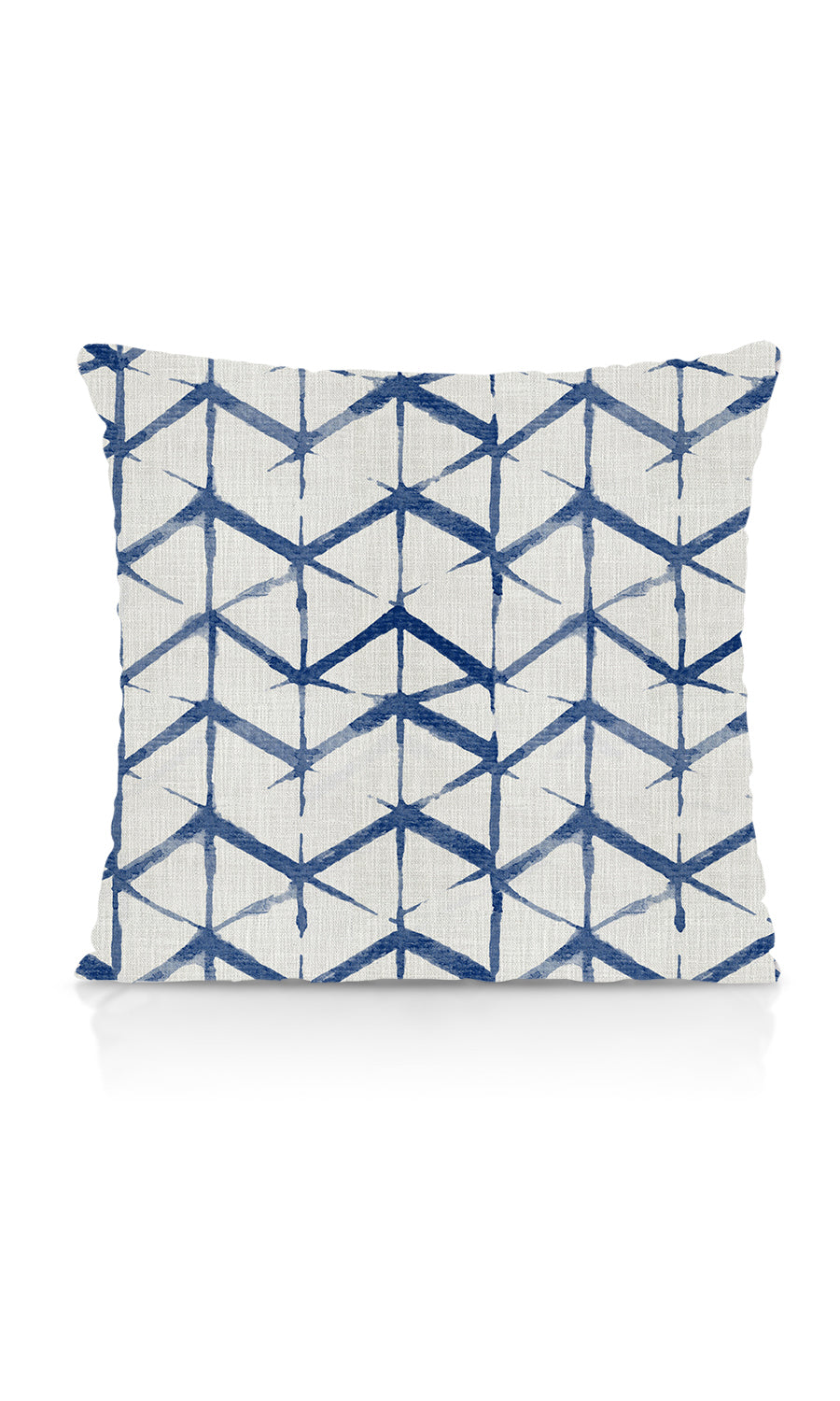 Geo Print Home Textile Fabric Material Sample (Eggshell White/ Blue)