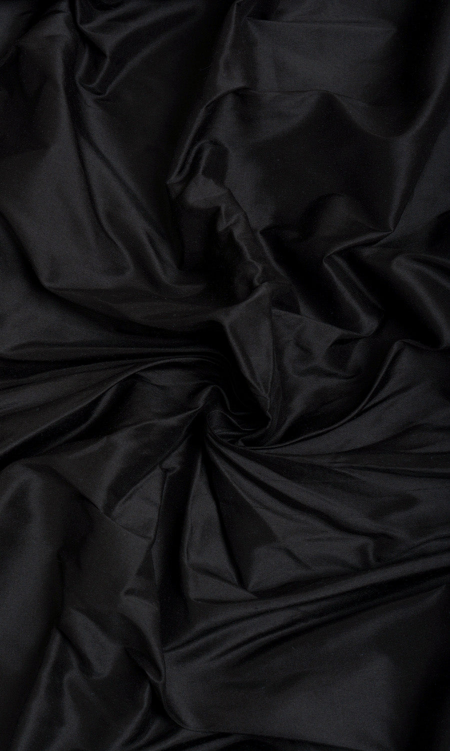 Shantung Silk Home Textile Fabric Material By the Yard (Black)