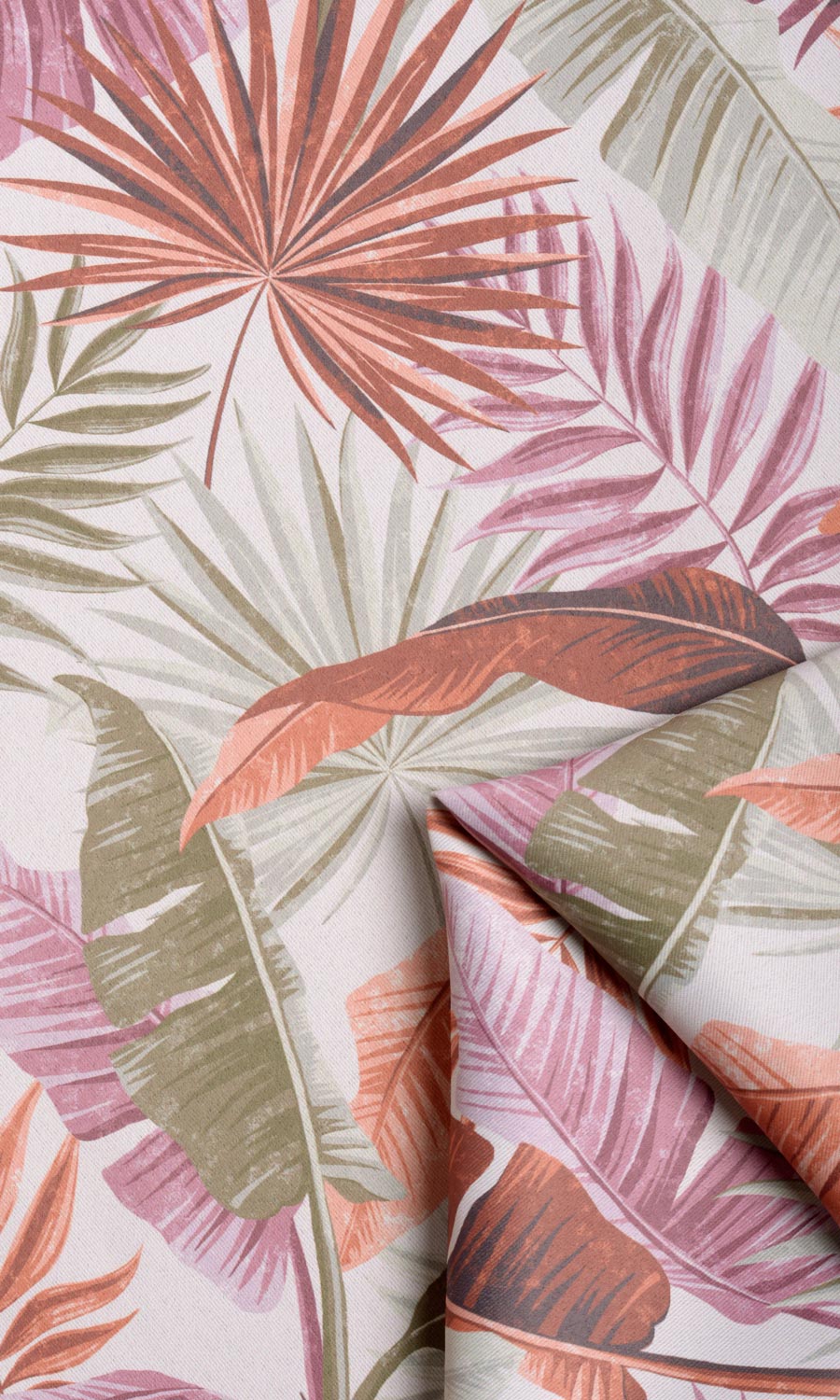 Botanical Floral Fabric Material By the Yard (Purple/ Green)