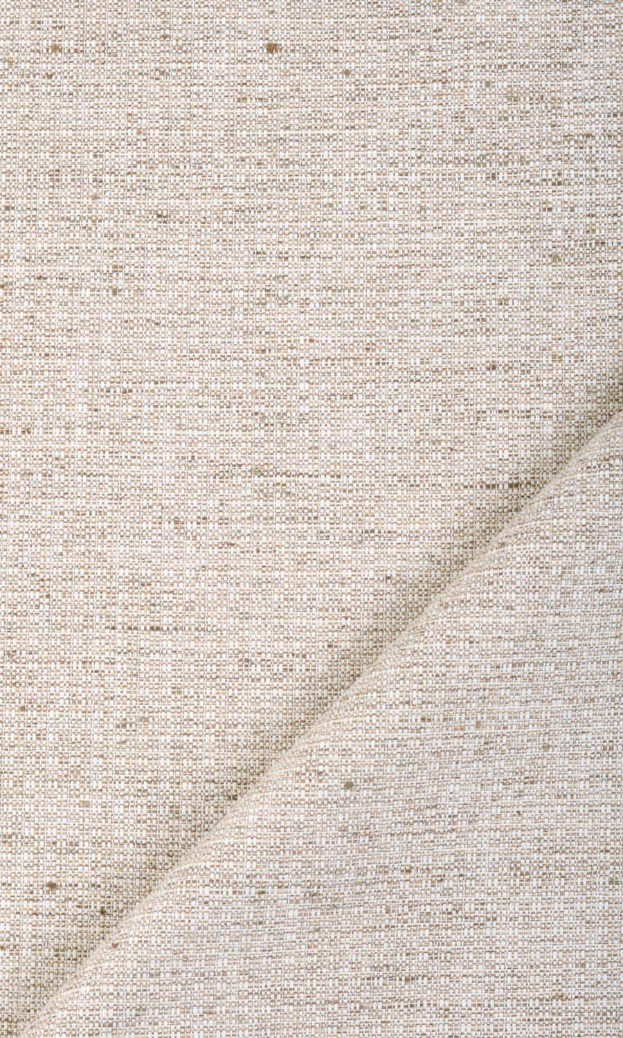Textured Poly-Cotton Window Treatments Fabric By the Yard (Beige/ Cream)