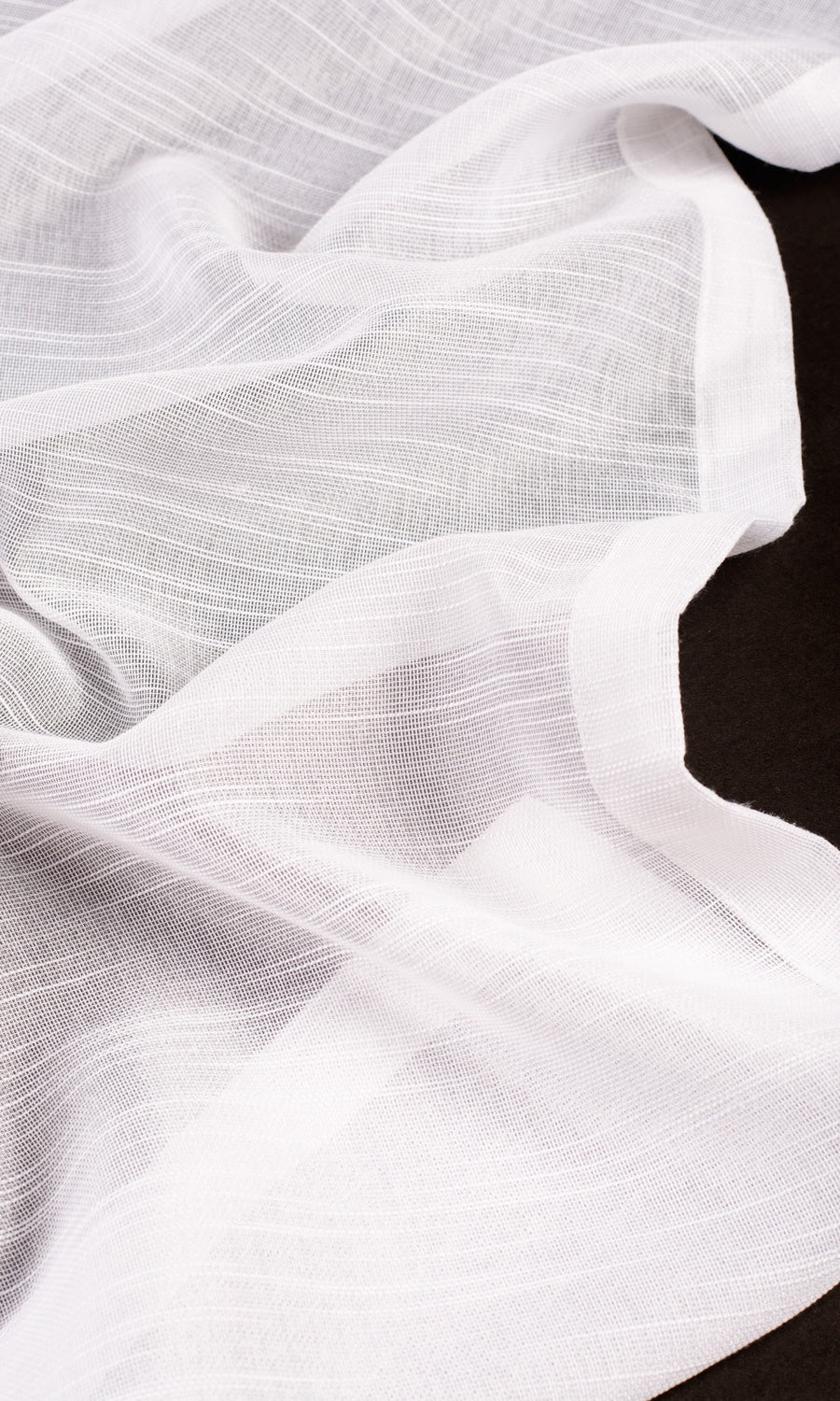 Textured Sheer Home Décor Fabric By the Yard (White)