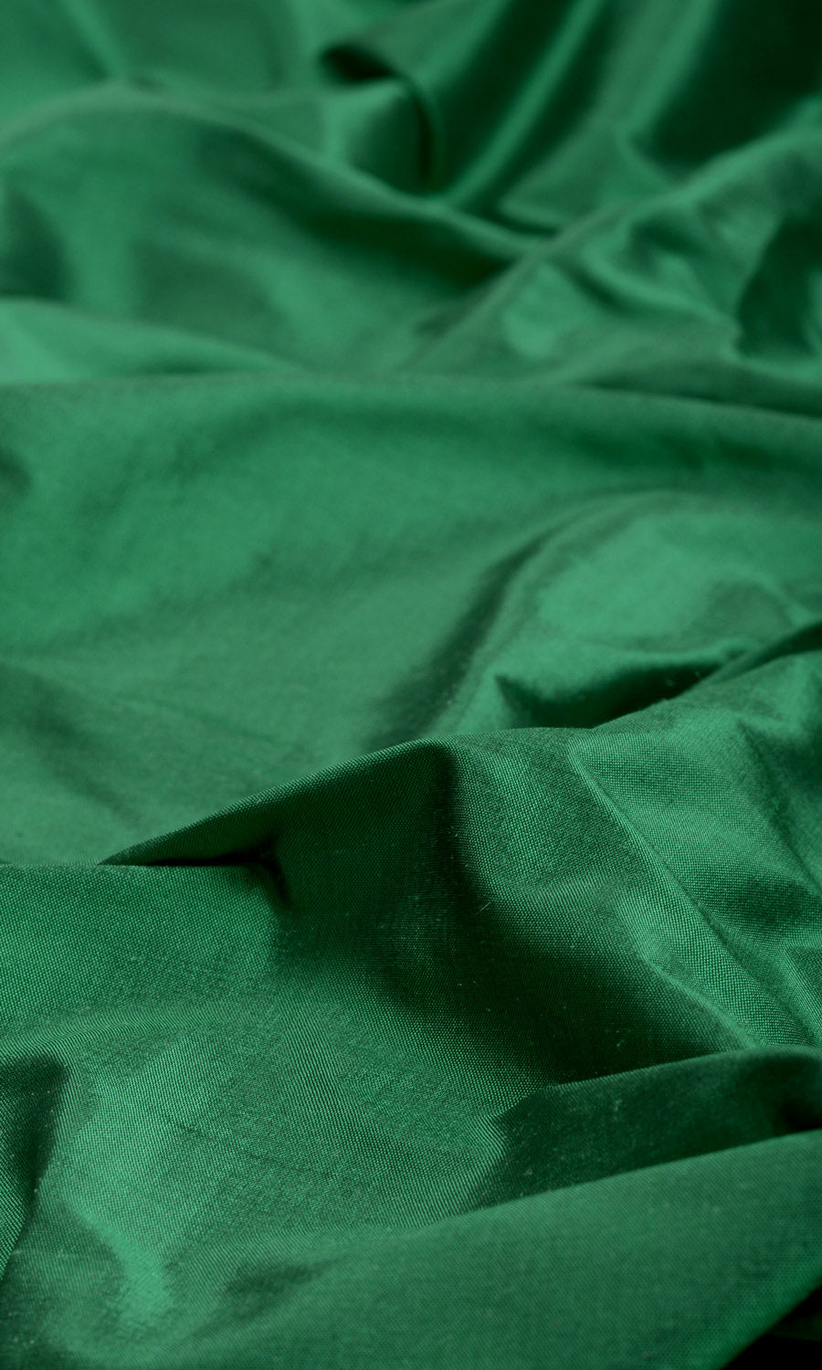 Shantung Silk Home Textile Fabric Material Sample (Emerald Green)