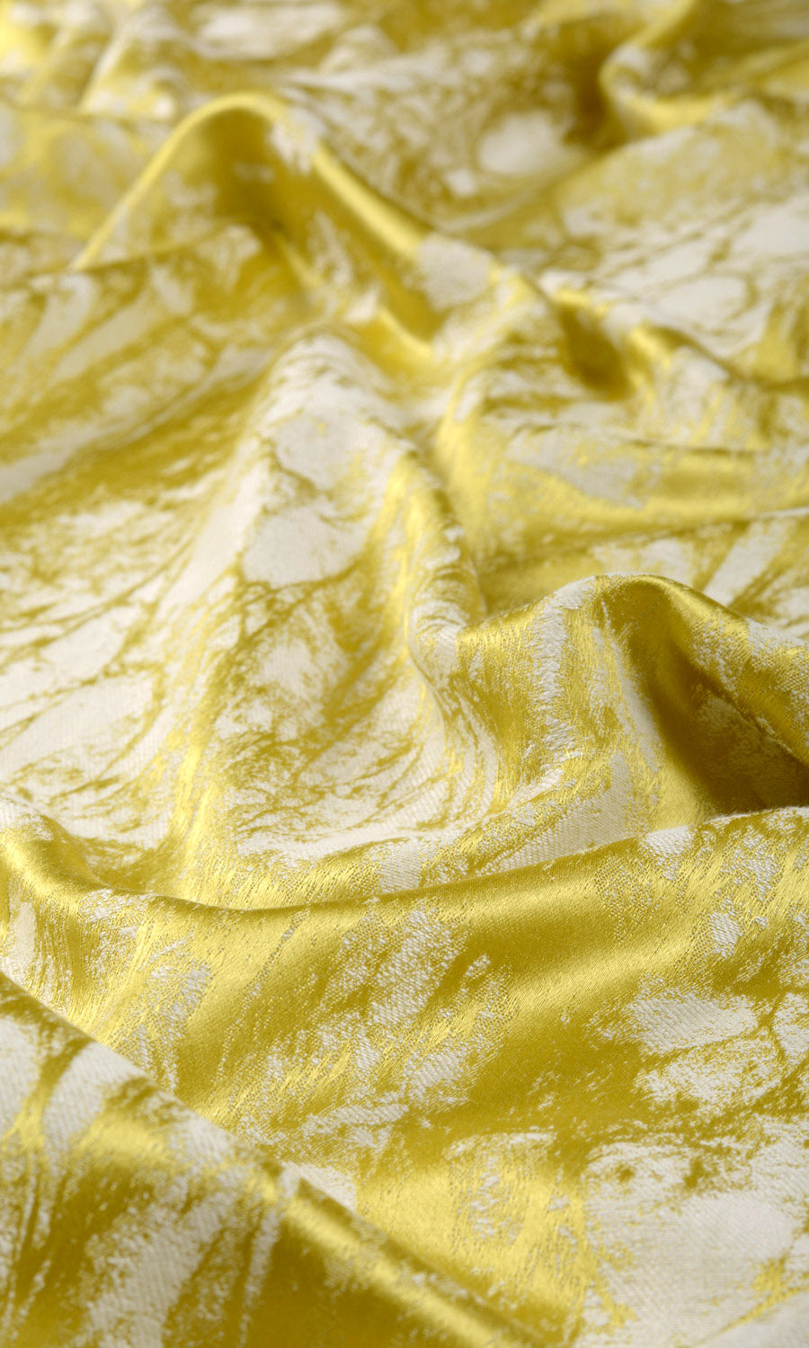 Abstract Print Fabric By the Metre for Curtains & Drapes (Yellow)