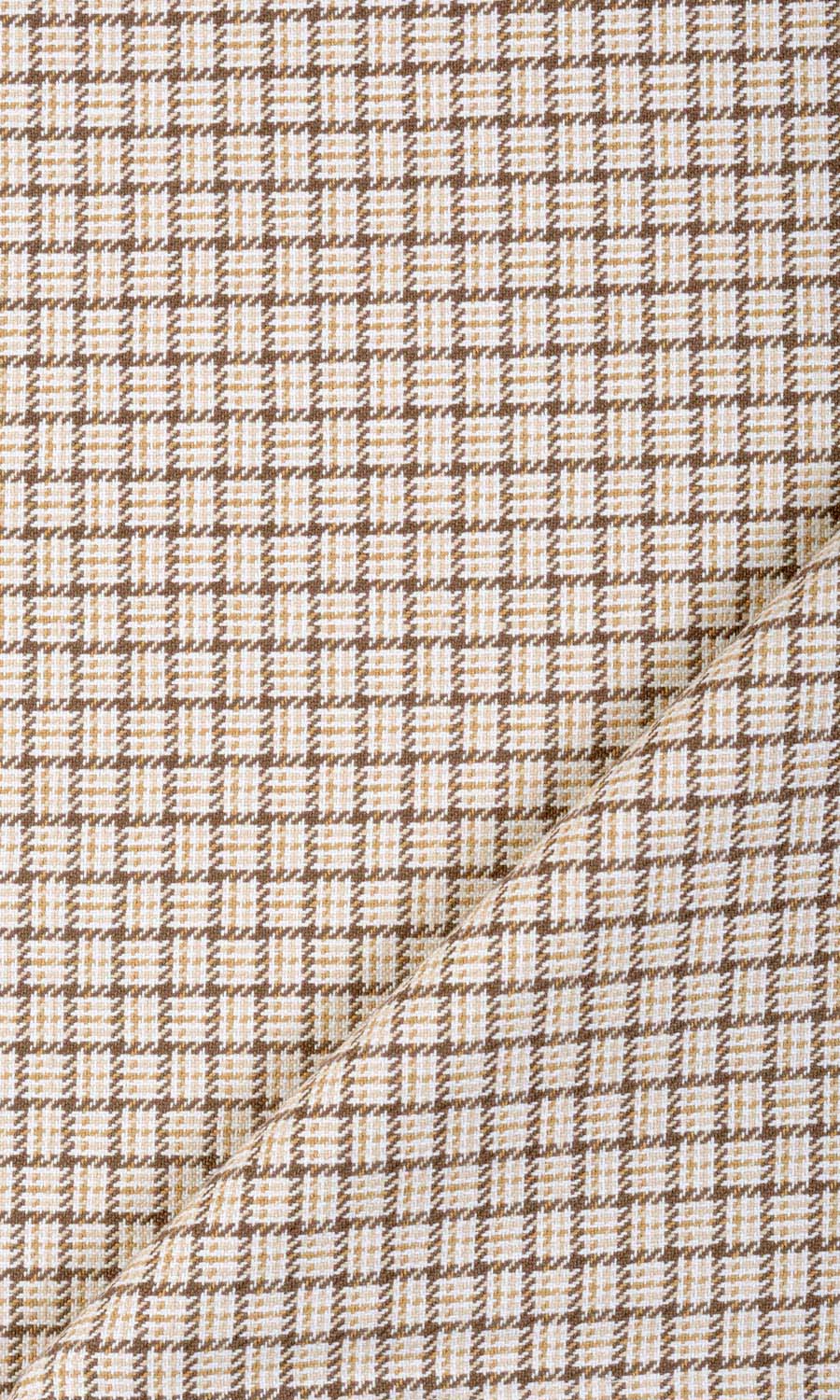 Check Cotton Window Treatments Fabric By the Yard (Brown/ Mocha/ Cream)