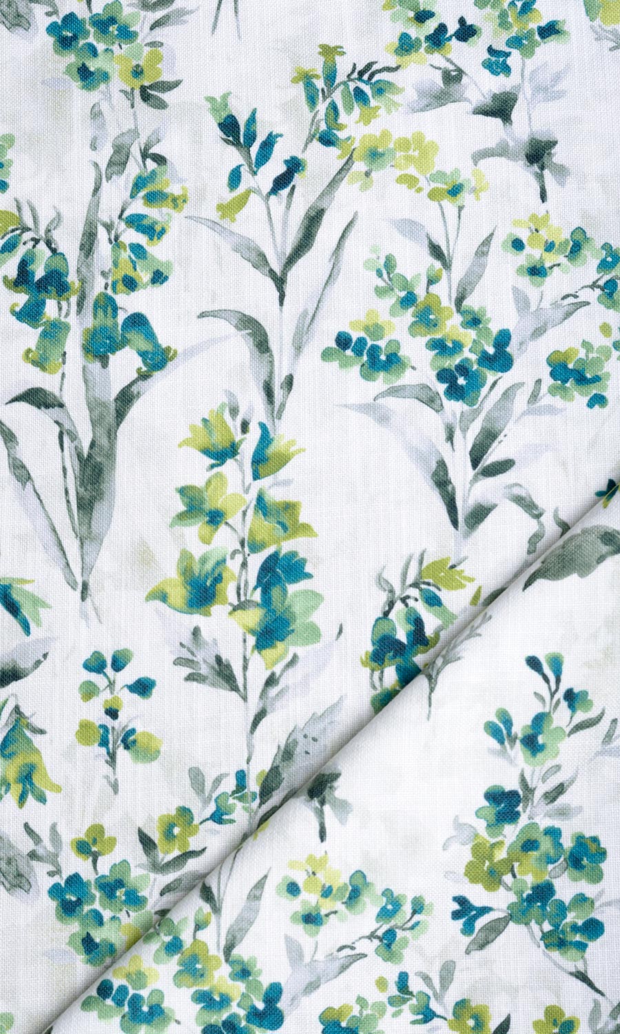 Floral Print Home Textile Fabric Material By the Yard (Blue/ Green)