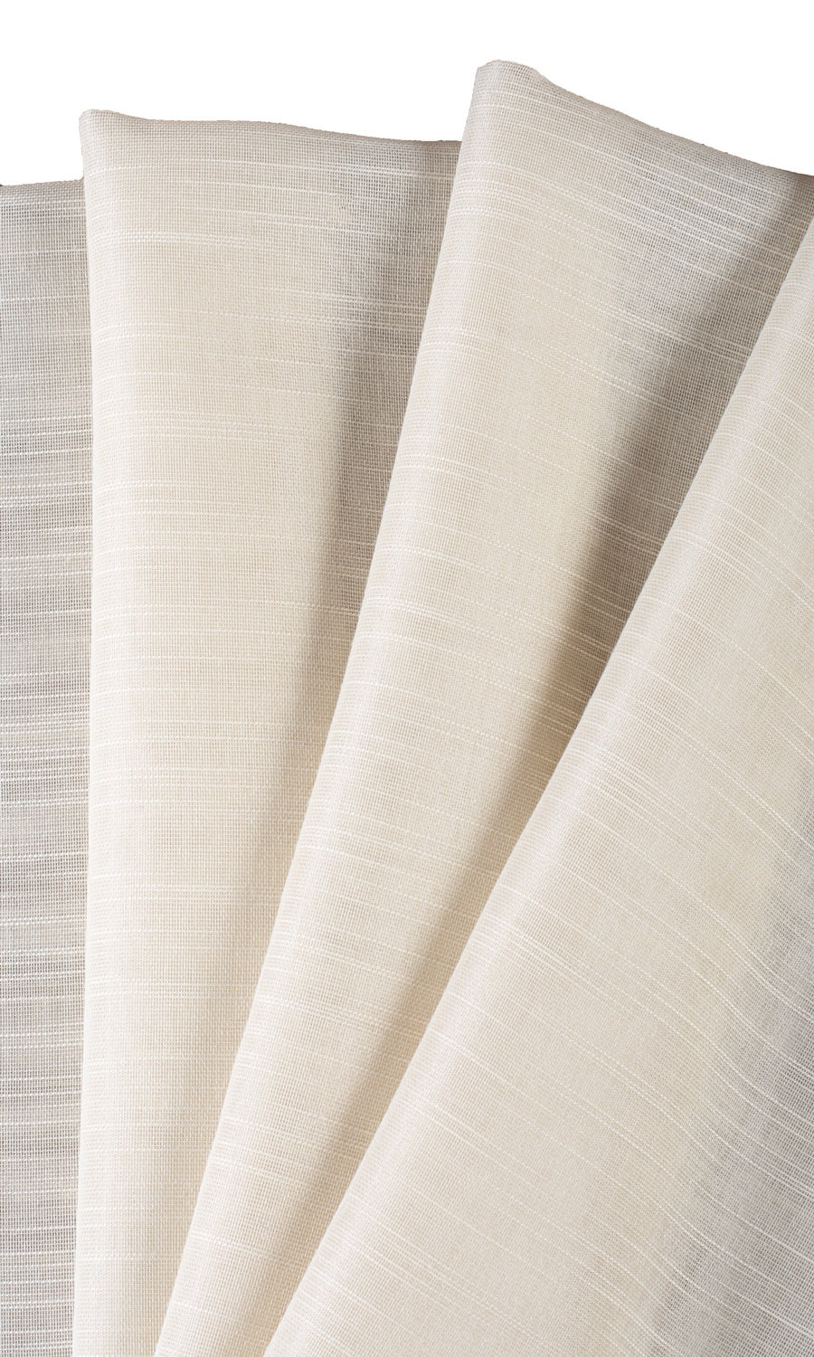 Textured Sheer Fabric Material By the Yard (Pale Beige/ Warm Ivory)