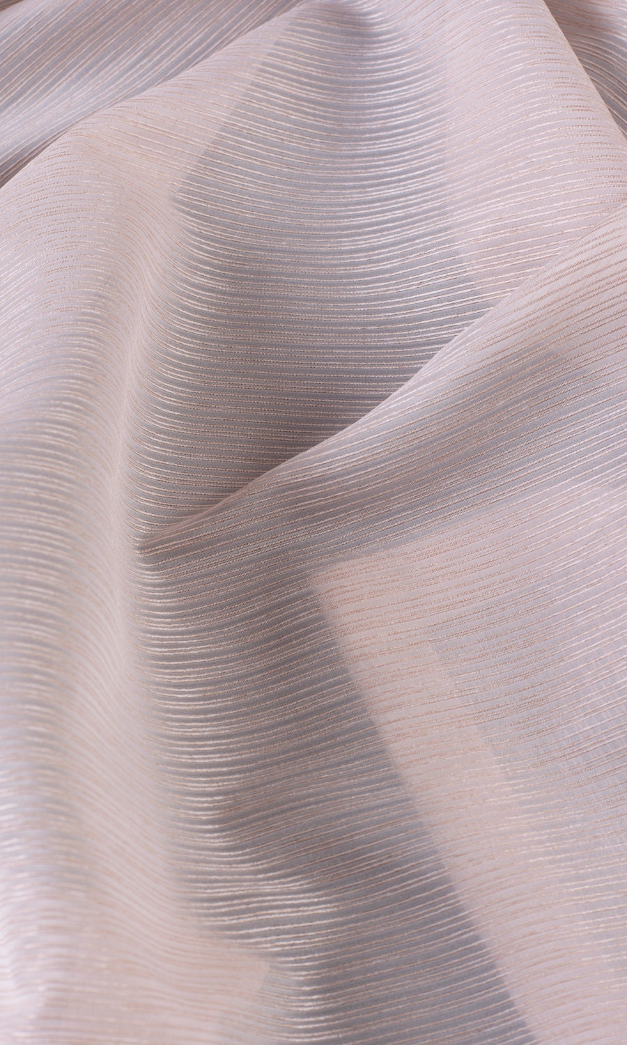 Striped Sheer Fabric By the Yard for Curtains & Drapes (Pastel Pink)