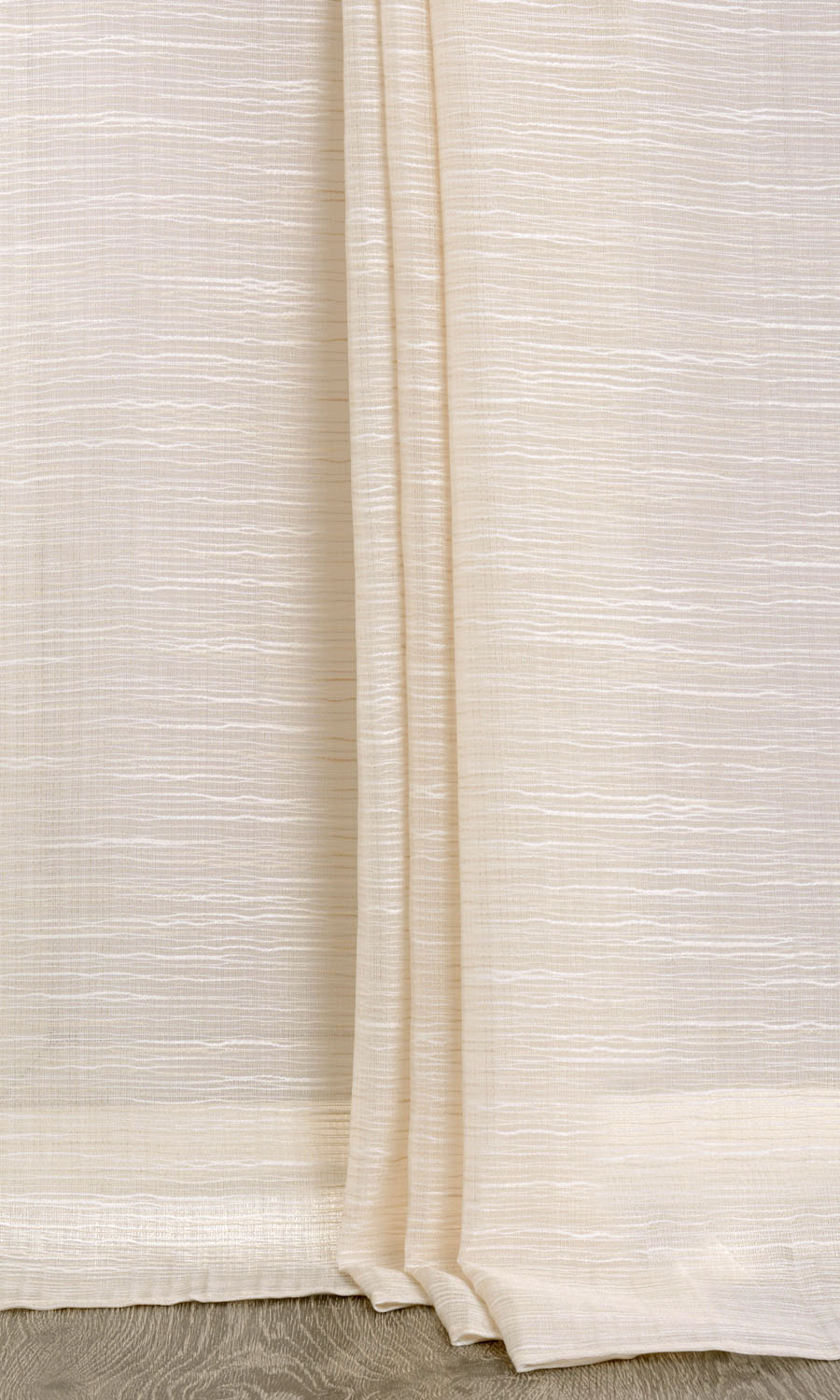 Sheer Fabric Sample for Curtains & Drapes (Warm Ivory)