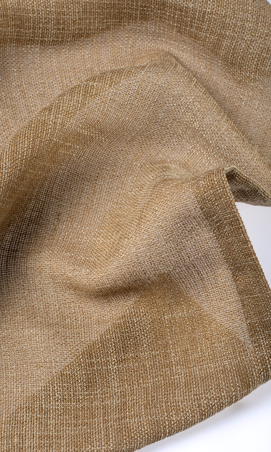 Textured Sheer Window Treatments Fabric By the Yard (Peanut Brown)