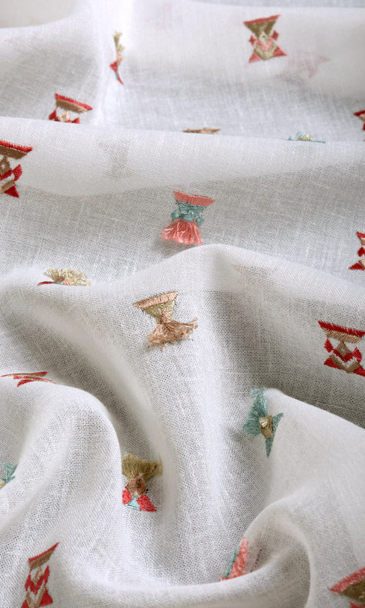 Semi Sheer Drapes (Red/ Pink/ Beige/ Blue/ White)