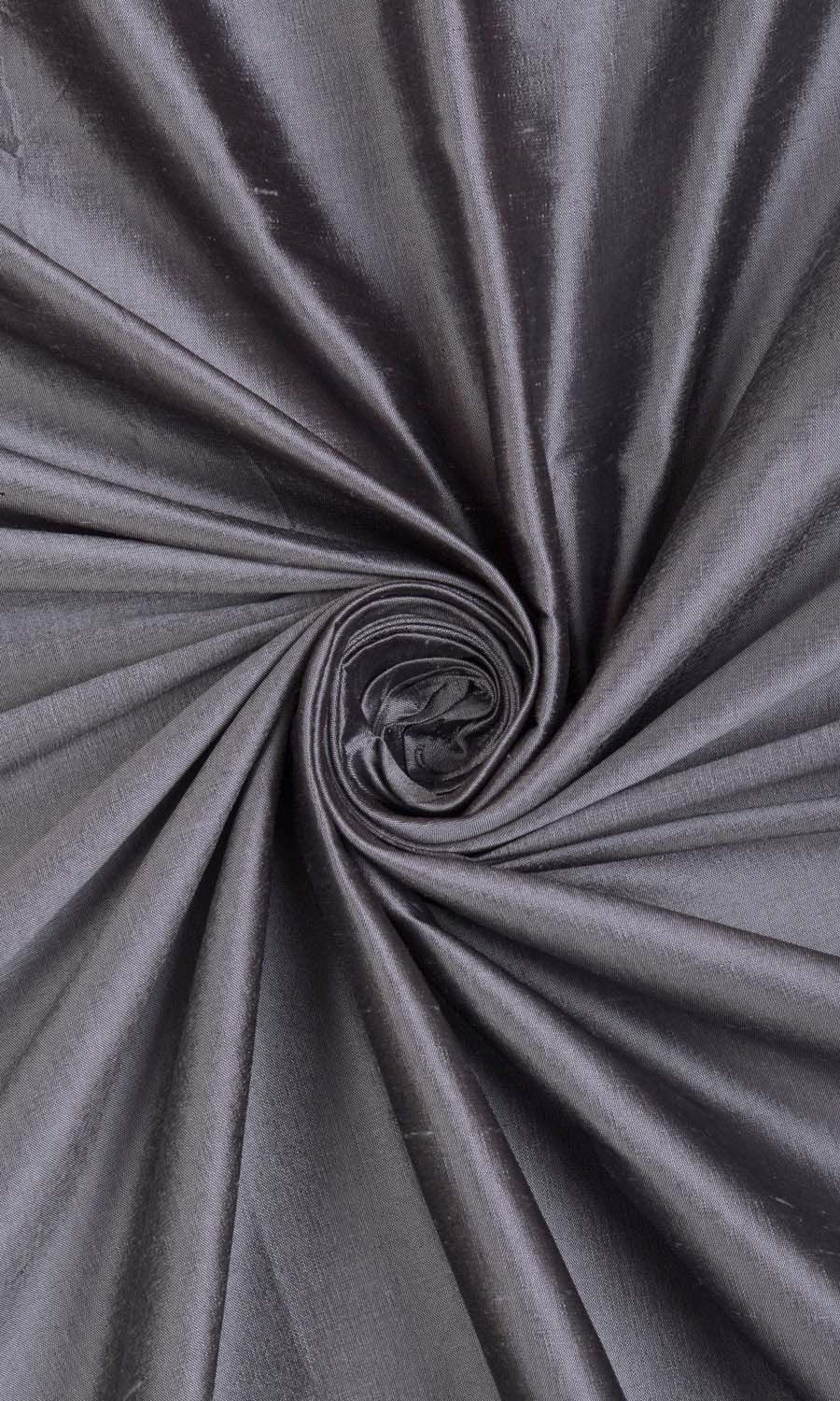 Shantung Silk Home Décor Fabric By the Yard (Grey/ Purple)