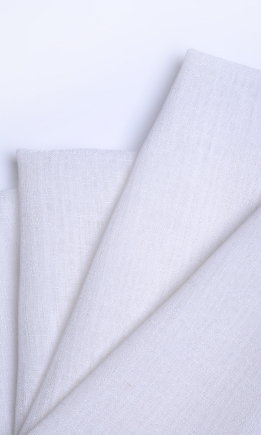 Sheer Linen Free Fabric Material Sample (White/ Ivory)
