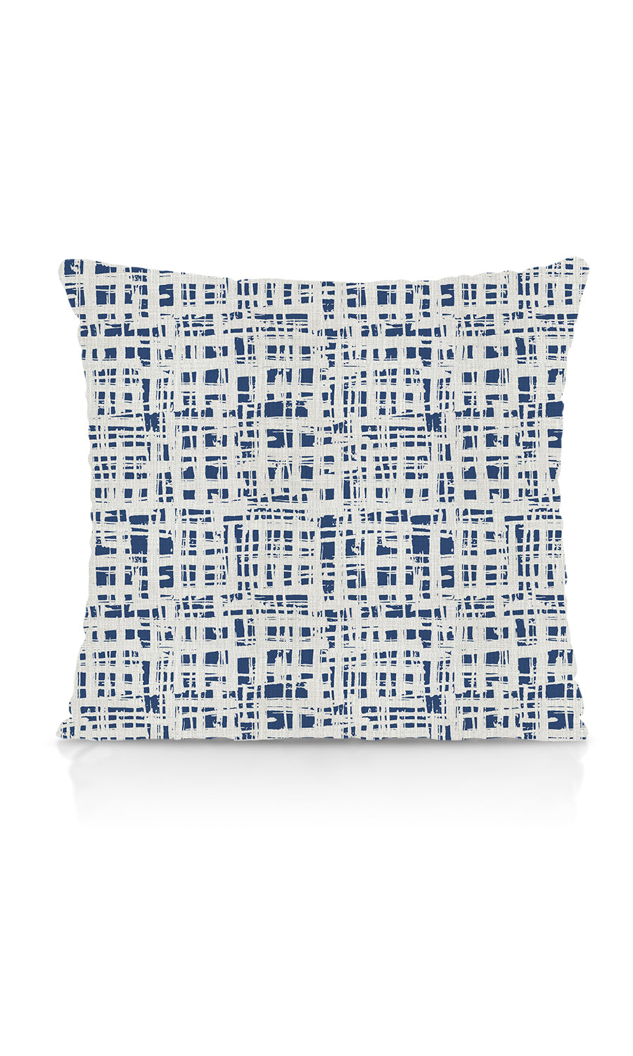 Abstract Print Home Textile Fabric Material By the Metre (Eggshell White/ Blue)