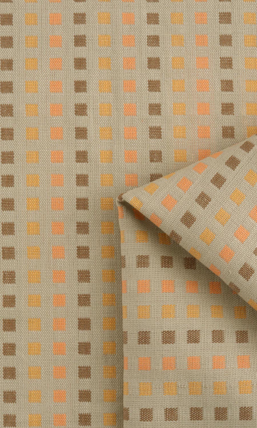 Cotton Fabric Material By the Yard (Beige/ Grey)