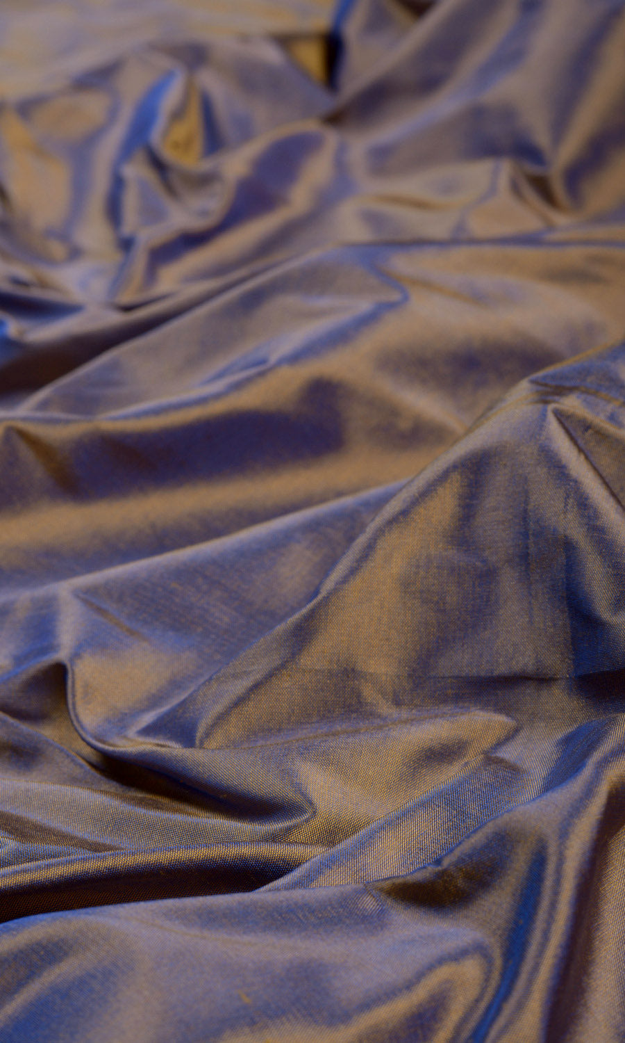 Shantung Silk Home Textile Fabric Material Sample (Purple/ Gold)