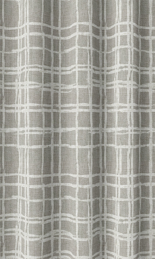 Abstract Patterned Curtains (Grey/ White)
